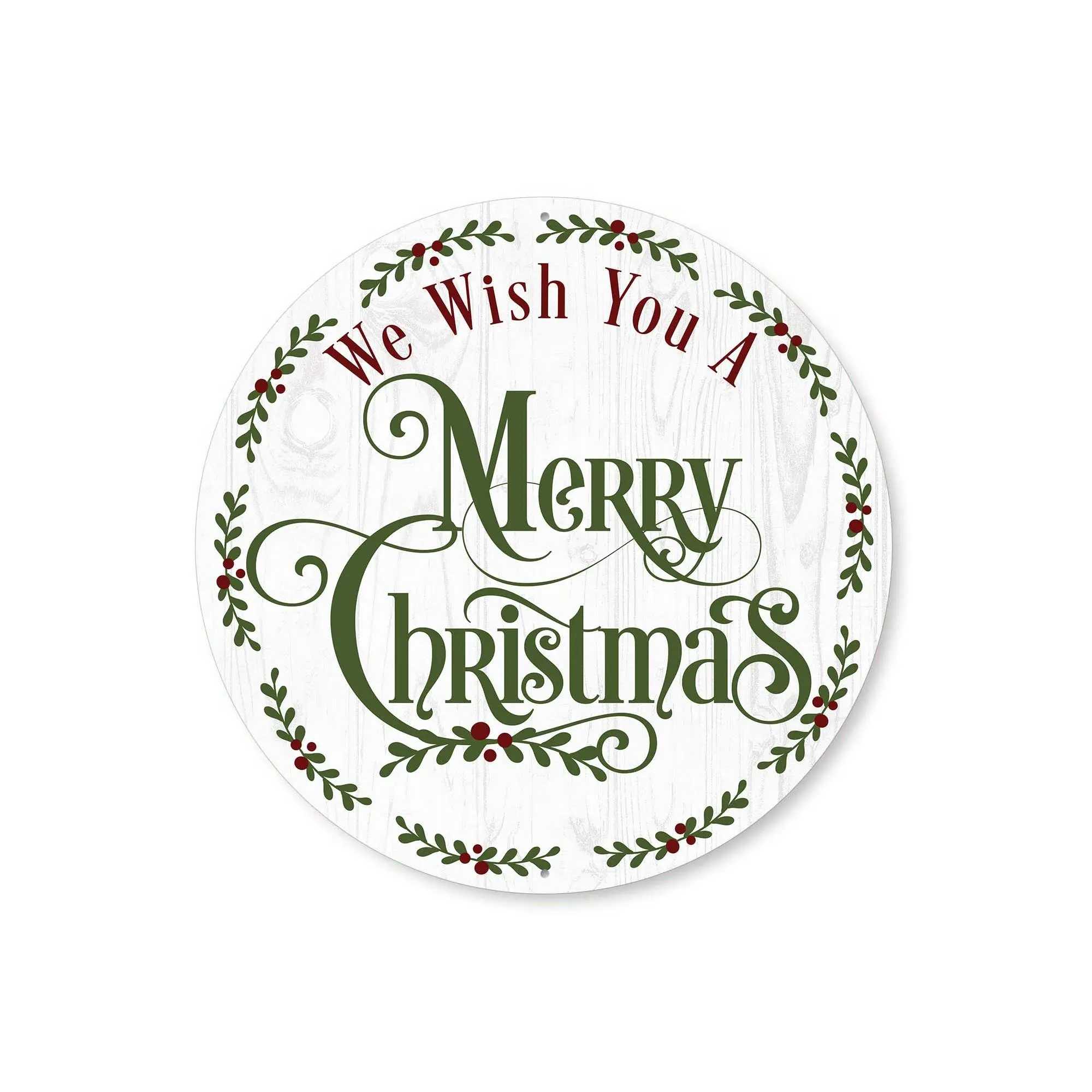 We Wish You A Merry Christmas Circle Sign