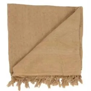 212 MAIN Unisex Proforce Equipment Traditional Shemagh Scarf - 44x44" Solid Sand Cotton Clothes Accessory, All-Seasons Sandproof Outdoor Essential