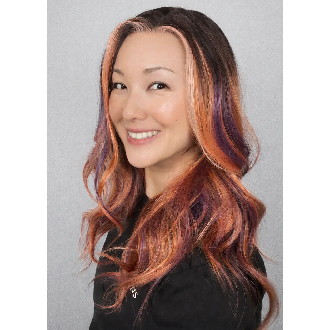 CARKIRA Leilani 20 in Body-Wave Lace Front Wig, Flipped Purple Clamshell Ombre Hair, 13x4 Glueless Heat-Friendly Synthetic for a Natural Look