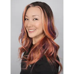 CARKIRA Leilani in Flipped Purple Clamshell 20 Inch 13x4 Lace Front Synthetic Wig Glueless Natural Hairline Heat-Friendly