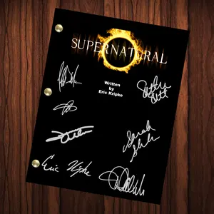 Supernatural Autographed Signed Script Reprint Supernatural Cast Signed Autograph Pilot Episode Screenplay Jared Padalecki Jensen Ackles