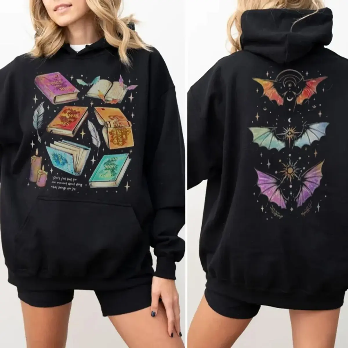 Fan Of Acotar Series Two Sided Sweatshirt, The Bat Boys Hoodie, Velaris Book Lover T Shirt, Sjm Inspired Tee, Gift For Bookish, Unisex Sweater Pullover Tee