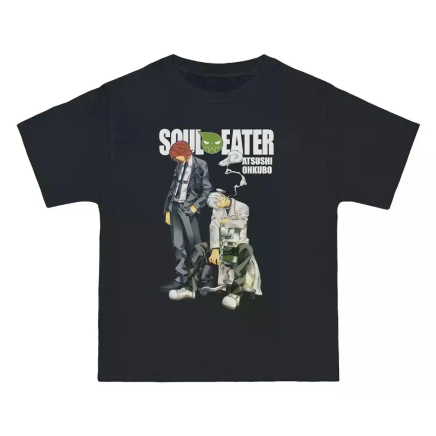 Soul Eater Stein Spirit Anime Unisex T Shirt Black White Cool Printed Tee for Fans Birthday Gift Casual Summer Fashion Street Style With Limited Time Special Offer 30 Off