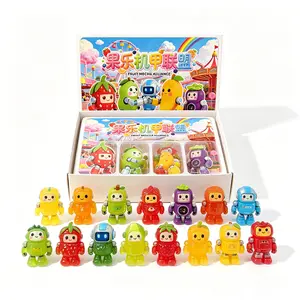 12pcs Fruit Mecha Alliance Jelly Candy Gift Box, Cute 3D Robot Fruit Gummies for Kids, Soft Chewy Novelty Gummy Treats, Perfect for Birthday Party, Halloween, Christmas, and Children’s Snack Gifts