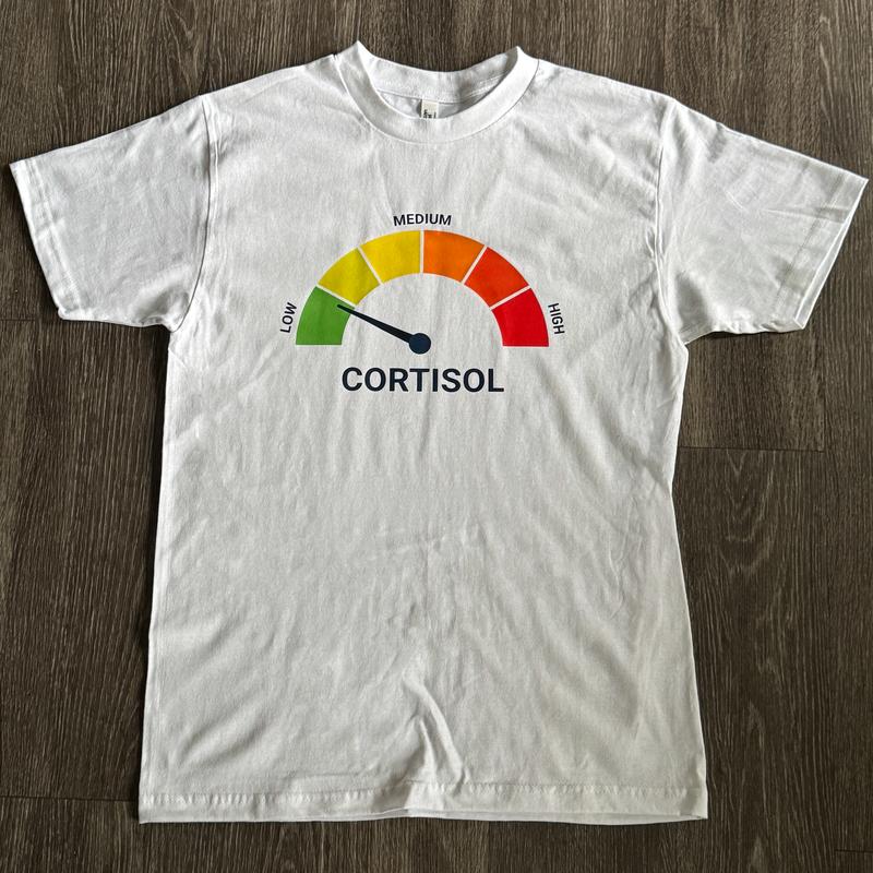 High Cortisol Low Cortisol Funny Casual 100% Cotton Heavyweight Short Sleeve Shirt