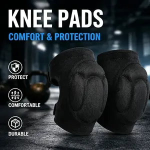 Adjustable Non-Slip Knee Pads, Thick EVA Foam Protective Gear with Impact Cushion Support for Outdoor Sports and Work Training