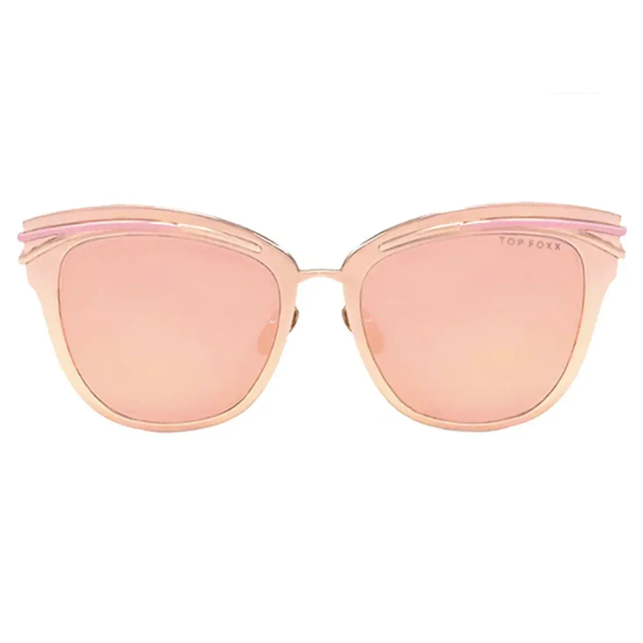 Candy Polarized Rose Gold Sunglasses with Round Shape and Lightweight Design