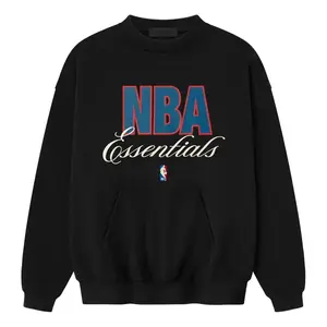 Fear of God Essentials NBA 90s Crewneck Sweatshirt 'Black' 192NB256801F