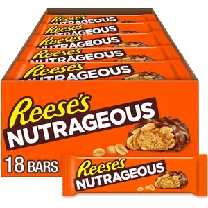 Chocolate Peanut Butter Caramel & Peanut Candy Bars 18 Count 1.66 oz Snack Bonbon Kosher Gluten-Free