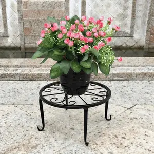 Iron Flower Stand, Durable Flower Pot Holder, Compact Flower Stand for Indoor & Outdoor Balcony Plants, Hanging Orchid Pots