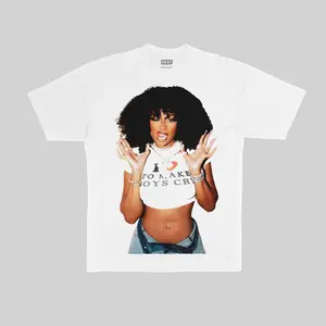 Megan The Stallion T-Shirt, Make Boys Cry Graphic Tee, Vintage Face Graphic Tees, Rapper, Hip-Hop, Retro 90s Music Concert Tee, Trending Clothes, High Quality, Sport, Gift For Fan, Street Style, Many Colors Size S To XL, tiktok shop Menswear Top