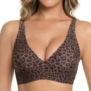 OEAK Women's Jelly Bra Wireless Full Coverage No Underwear Daily Bra Comfortable Wireless Pads T-shirt Bra Summer Atmosphere.Memorial Day Sale - 20% off