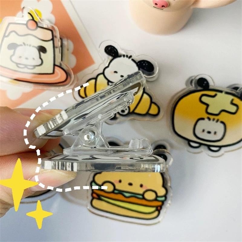 Sanrio Random 1/2/piece Pacha Dog Sealing Clip, High-Value PP Clip, Multifunctional Folder for Girls & Students, Travel Accessories