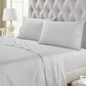 Superior Gina Organic Cotton 300 Thread Count Percale Fitted Bed Sheet