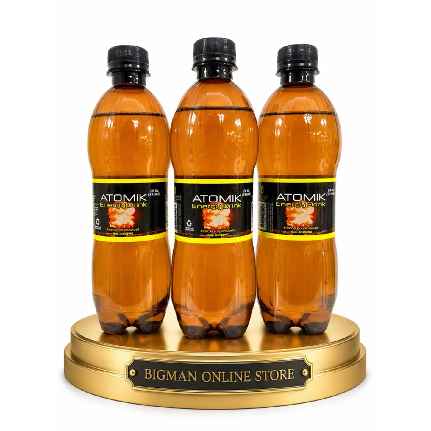 Atomik Energy Drink - 3 Bottles of Refreshing Beverage - Perfect for Boosting Energy Levels - Bigman Online Store