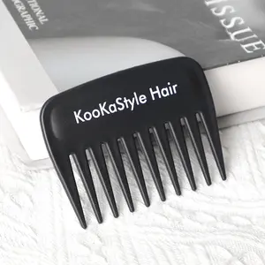 Professional black Comb, Fine and Wide Tooth Hair Barber Comb For All Hair Types
