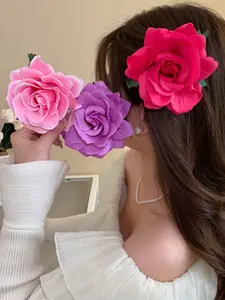 Fashion Handmade Flower Brooch Pin, Multi-Wear Hair Clip Accessory, Elegant Floral Design Jewelry for Women & Girls, Jewellery