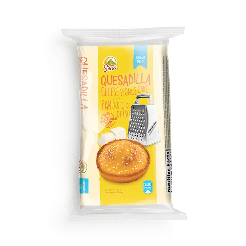 Quesadilla Pan Sinaí 6 Pack Pan Salvadoreno tradicional. Pan Sinaí Quesadilla Pan Dulce de Queso 6 Pack | Authentic Salvadoran Cheese Sponge Cake