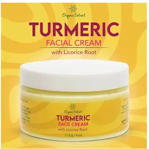 Organic Extract Turmeric Facial Cream with Licorice Root 113g/4oz for Radiant Skin Care