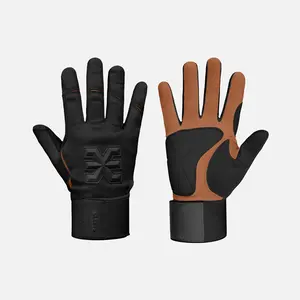 Black Kids Baseball Batting Gloves