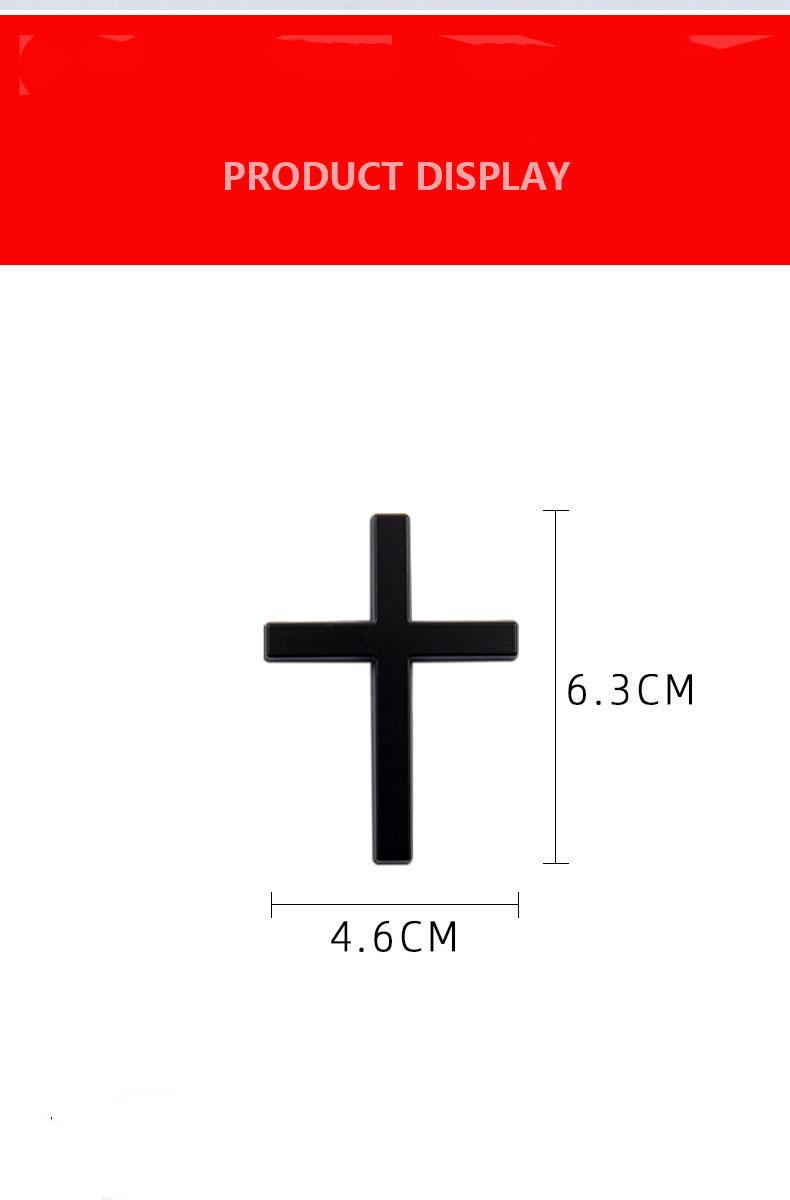 2/4PCS-3D Dimensional Cross Emblem — Self-Adhesive Decorative Decal (Scratch Cover) — Personalized Side Badge