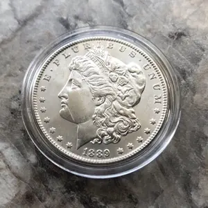 1889 Morgan Silver Dollar in Uncirculated Mint Condition.