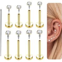 16G-2/2.5/3/4mm CZ-14K Gold