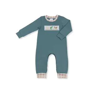 Deer fish duck Print long sleeve OnePieces boy  clothes