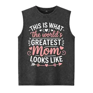 Worlds Greatest Mom Washed Vest, Cute Mothers Day Gift, Best Mom Ever Washed Vest, Mother's Day Apparel, Mo
