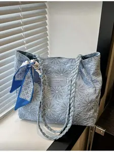 Women's Fashion Commuter Large Capacity Printed Tote Bag Shoulder Bag Suitable for All Seasons