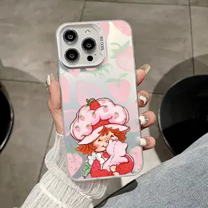 S-Strawberry shortcakes Phone Case Protective For iPhone 11 12 13 14 15 16 17 Pro Max Air Plus Mini Light Luxury High-end Colorful Silver Cases