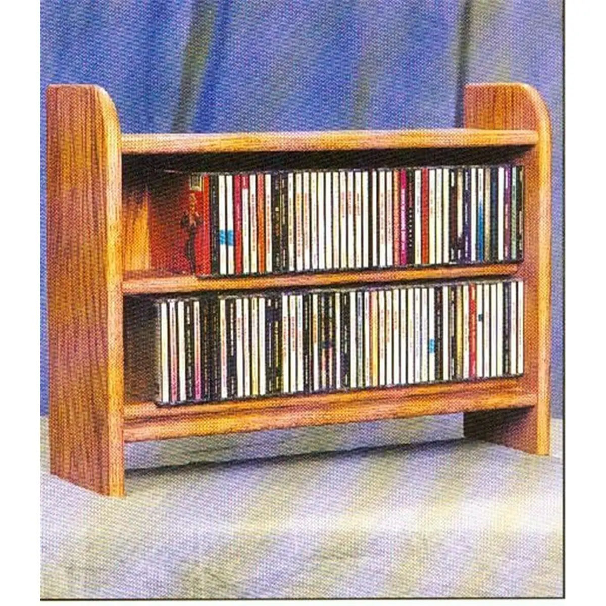 Solid Oak 2 Shelf CD Cabinet Solid Oak 2 Shelf CD Cabinet