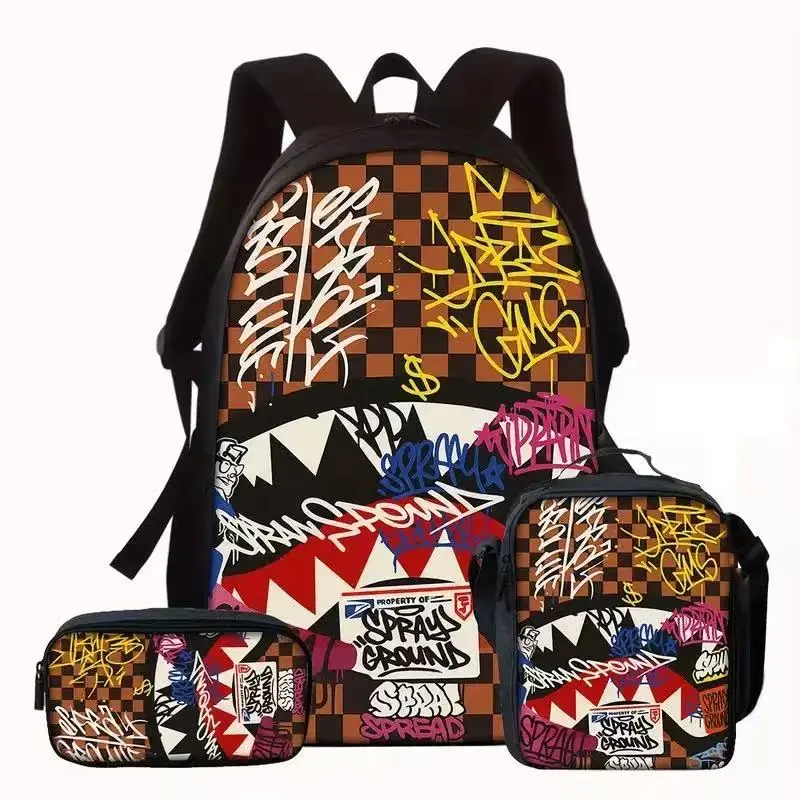 2026 New Camouflage Shark Student Backpack – Lightweight & High-Capacity