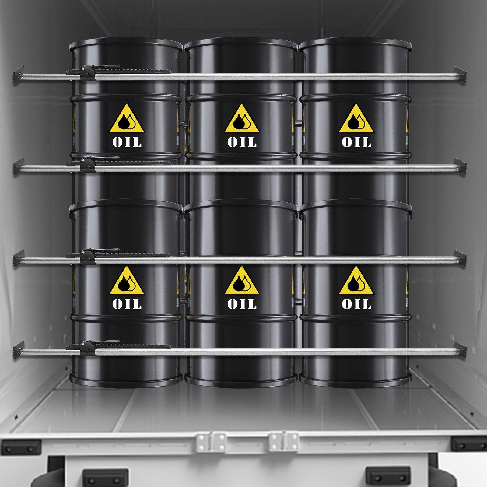 VEVOR Cargo Bar, Ratcheting Cargo Bar Adjustable from 89" to 104", Heavy-duty Steel Cargo Stabilizer Bar with 309 lbs Capacity, Truck Bed Load Bar for Pickup Truck Bed, Trailer, Semi Trailer (4 pcs)