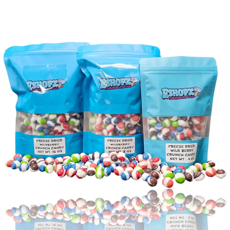 ESHOPX WILD BERRY flavor FREEZE DRIED RAINBOW CANDY bite Snack bag  Sweet Bonbon Freeze dried candy