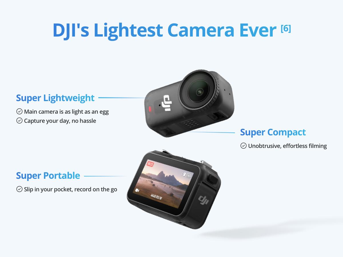 DJI Osmo Nano Standard Combo (64GB) - Small 4K/60fps Vlogging Camera with a 1/1.3″ Sensor, 143° Wide FOV Video, 200-Min Recording, Swift Content Transfer, Magnetic POV Cam 4K for Sports, Vlog