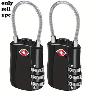 1pc TSA Approved Combination Locks for Travel, Luggage, Lockers, Gym, and Bikes - Alloy Body Padlock for Secure Protection