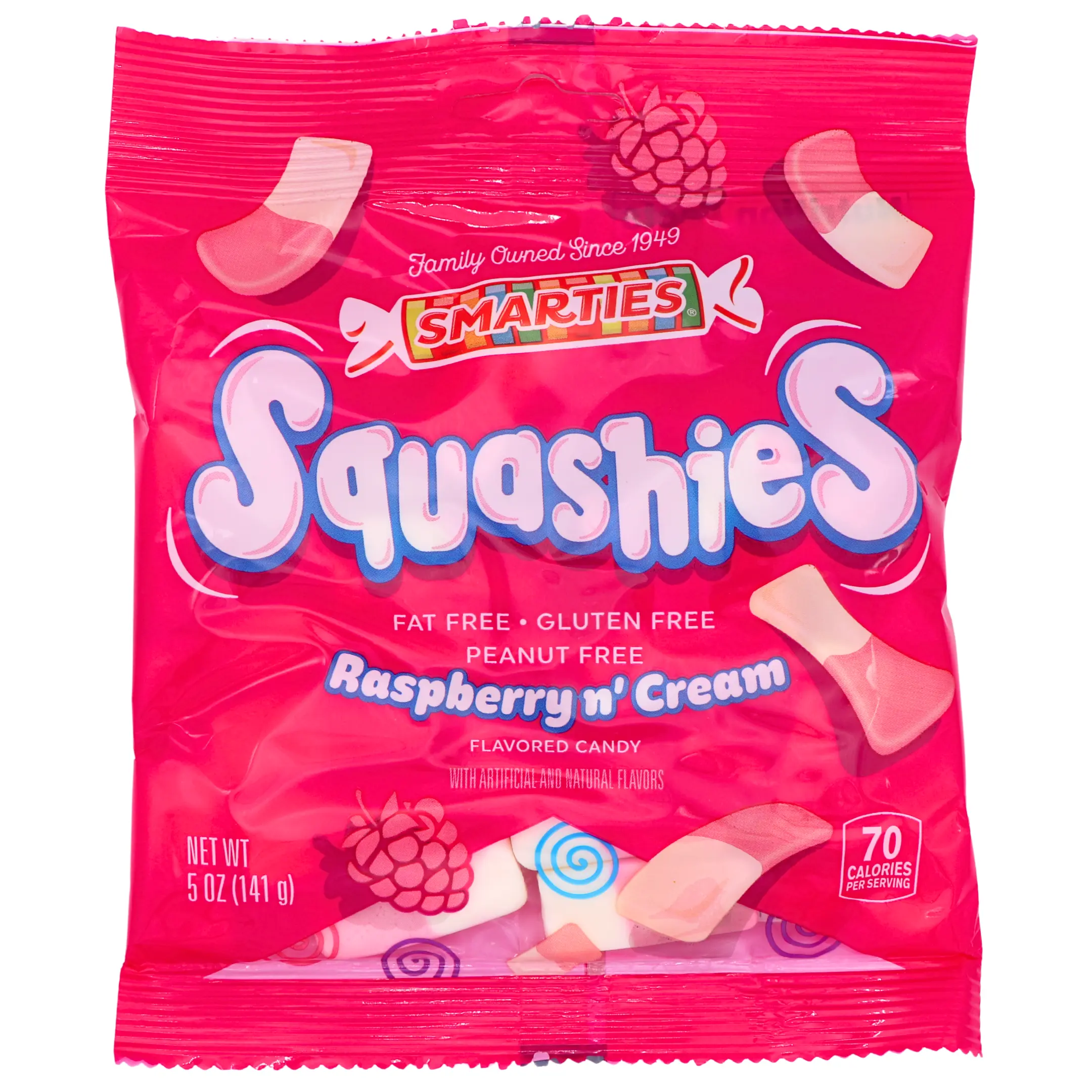 Smarties Squashies Raspberry n' Cream | Soft Chewy Candy 5 oz bag Smarties Squashies Raspberry n' Cream | Soft Chewy Candy 5 oz bag