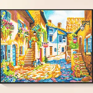 Afternoon Alley Diamond Painting Kit for Adults 18"x14" Full Round Drill Gem Art DIY 3D Wall Art Canvas & Acrylic 45x35cm