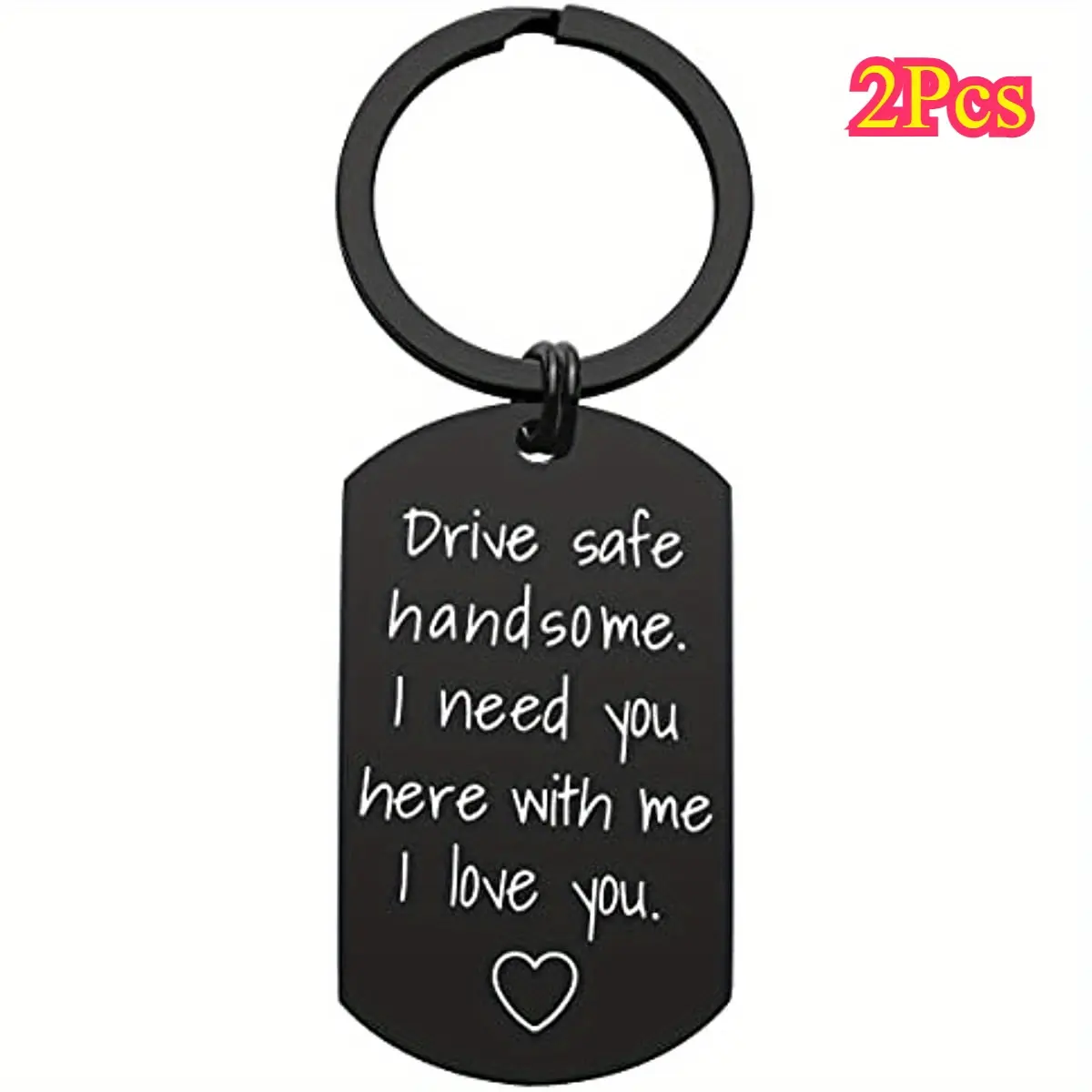 2Pcs Engraved Message Gender-Neutral Couple Keychain, Rude Character Fashion Accessory for Spouse Valentine's Gift, Engraved Message Keychains, Gender-Neutral Keychains