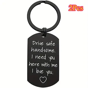 2Pcs Boyfriend Girlfriend Gift Keychain For Husband Wife Couple Keyring For Him Her Rude Character Valentines Gift