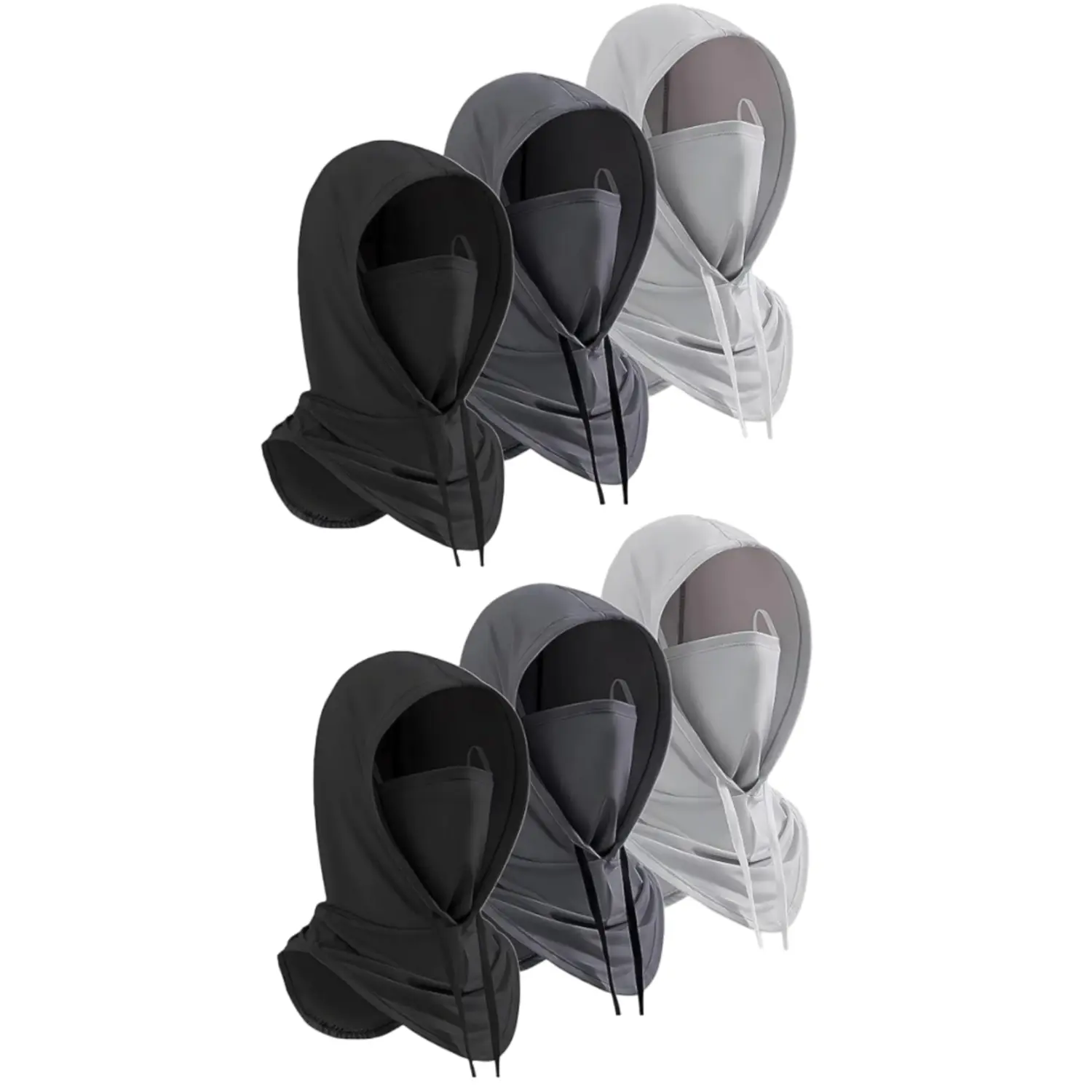 A Set of 6/3 Pcs Summer Balaclava,Sun UV Protection Hood,Breathable Full Head Mask Face Cover for Men Women Motorcycle Cycling Fishing Christmas Party Father's Day Gifts,Summervibes