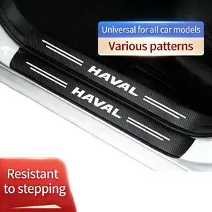 Haval Carbon Fiber Texture Car Threshold Strip, Custom Welcome Step Anti-Step Sticker, Easy Installation, Durable Design