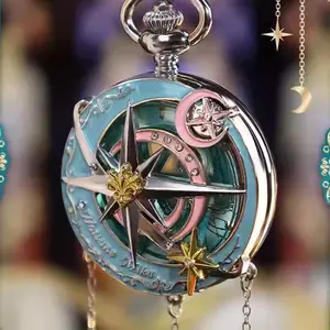 MINISO Hatsune Miku Star Moon Knight Watch Surprise Blind Box,Cute Anime Peripheral Collectible,Retro Stylish Cute Design  Trendy Watch,Cartoon Gift for Fans Kids Students Adults,Holiday Gift Birthday Gift,Wristwatch Summervibes