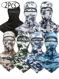 2pcs Balaclava Face Covering, Summer Sun Protection, Long Neck Cover for Men & Women, Universal Fit, Fall & Winter Use