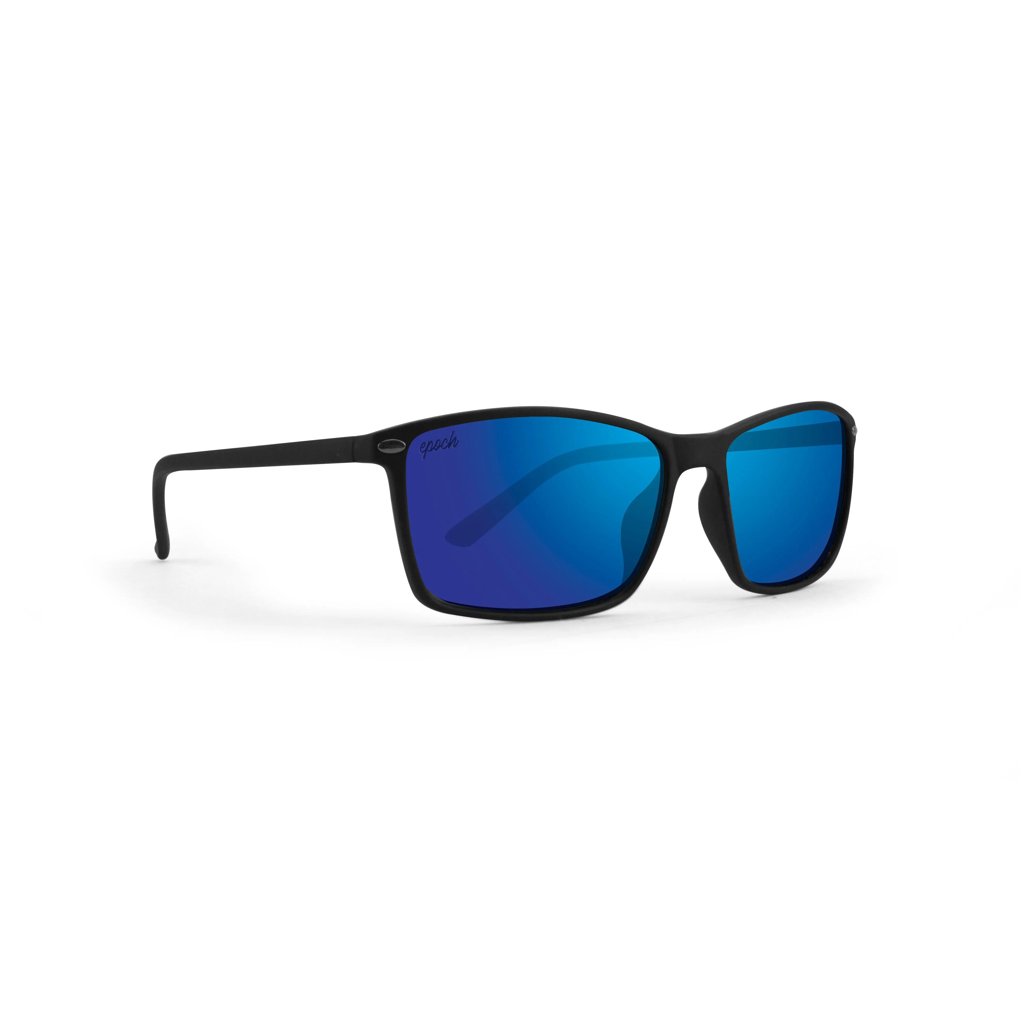 Epoch Eyewear Murphy Calhoun Polarized Sunglasses – Black Frame Blue Mirror Lens