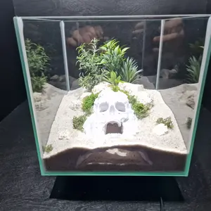 ☠️3D Skull Landscape Tunnel for Aquariums, Eco Fish Cave & Reptile Observation Nest, Pet-Friendly Hidden Hole, Safe Petg Material