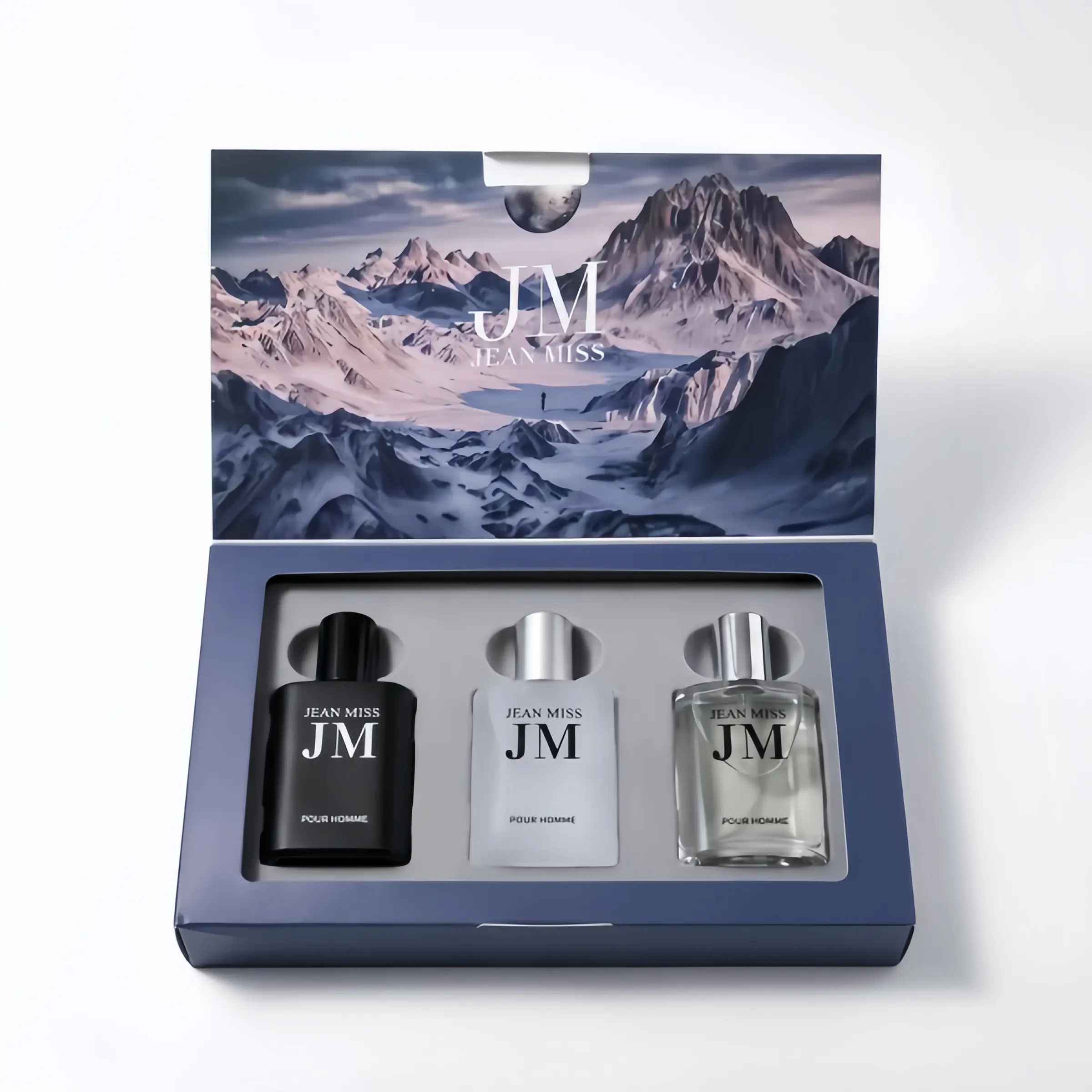 JEAN MISS Men's Cologne Gift Set | Cedar, Sandalwood & Ambergris | 3x30ml | Fresh Aquatic & Woody Scent | Premium Gift for Him | colognes, perfume para hombres, perfume for men quiet confidence