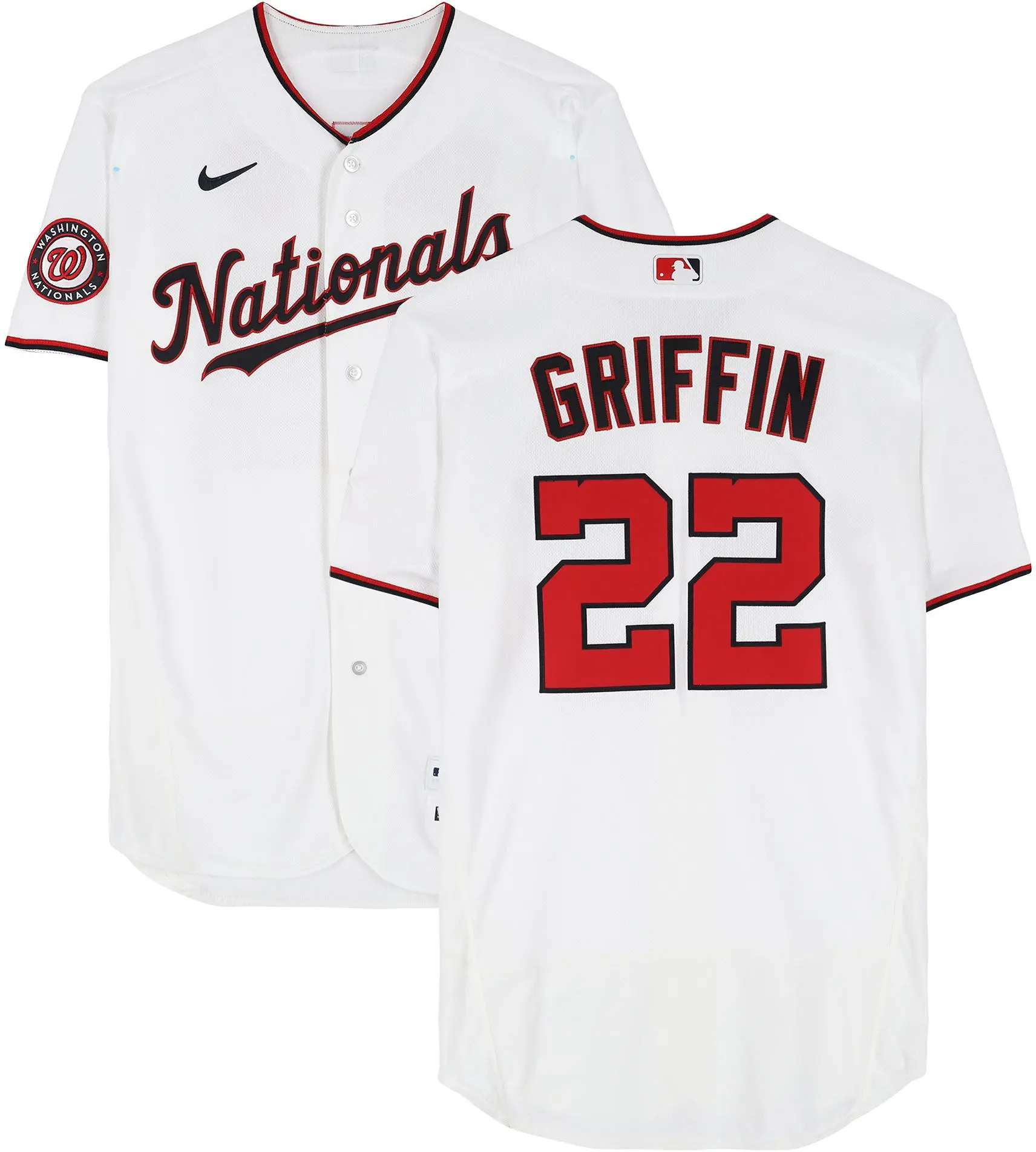 Foster Griffin Washington Nationals Player-Issued #22 White Jersey from the 2026 MLB Season - Fanatics Authentic Certified - MLB Memorabilia