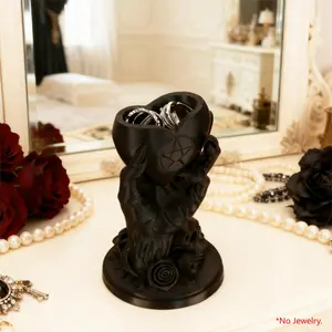 Gothic Jewelry Holder, Skeleton Hand Organizer for Rings, Bracelets, Necklaces, Plastic Display, Dark Decor for Halloween Gifts & Gothic Home Office